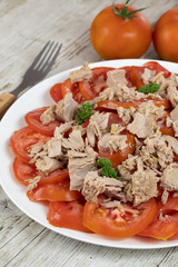 tomate et thon