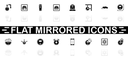 Robot Vacuum Cleaners - Flat Vector Icons