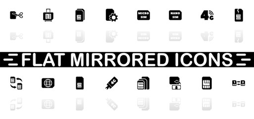 Sim Cards - Flat Vector Icons