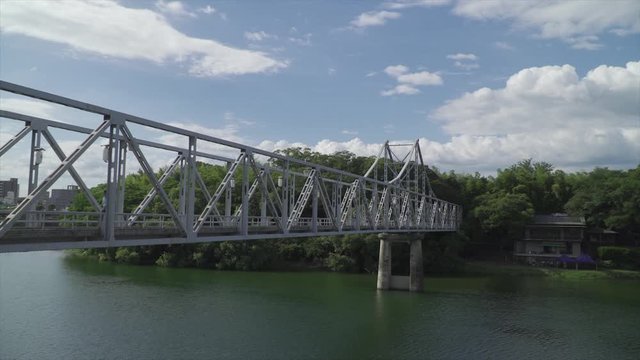 岡山城の公園の橋