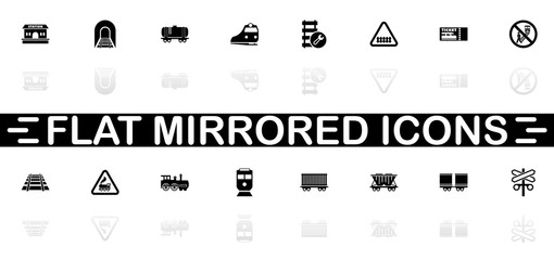 Trains - Flat Vector Icons