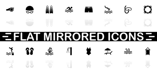 Water Pool - Flat Vector Icons