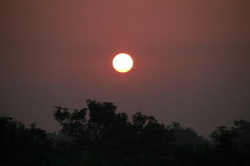 Obraz premium sunset in the mountains