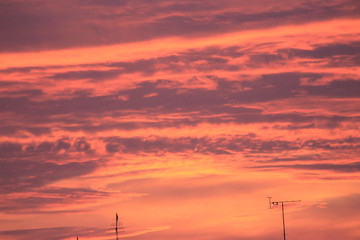 Sunset in a small town