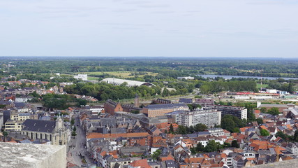 Fototapeta na wymiar Mechelen view from above