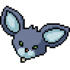 vector pixel art mouse head
