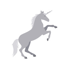 Magic pegasus, unicorn fairy-tale animal vector card