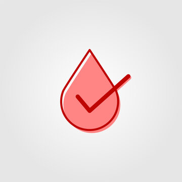 blood liquid water drop check logo vector icon designs
