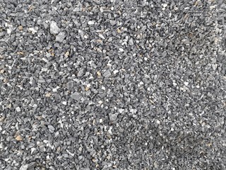 Gray stone piles for construction