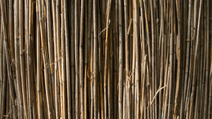 Natural bamboo fence background texture