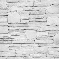 Surface white wall of stone wall gray tones for use as background