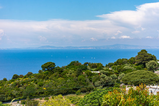 Italy, Capri, view  from the top of the island