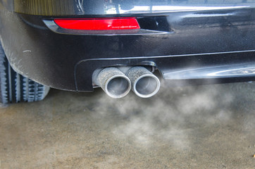 car exhaust smoke