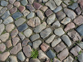 Ancient paving of pebbles
