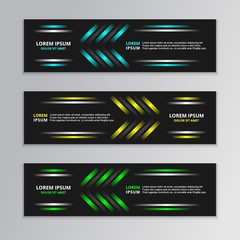 Futuristic abstract banner template for company corporate techno business template