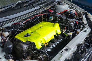 Fototapeta premium car engine detail