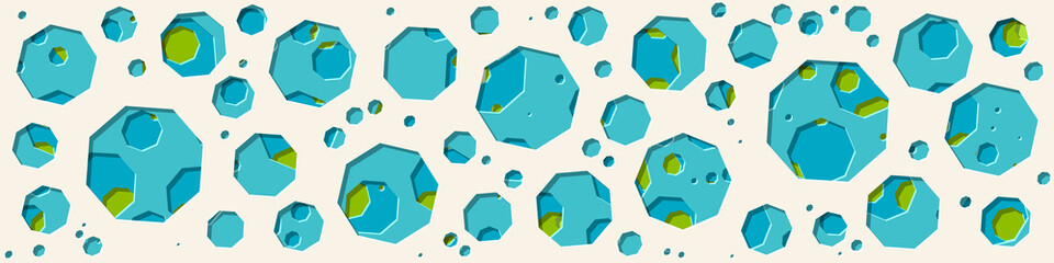 Abstract Generative Art color distributed plygon holes background illustration