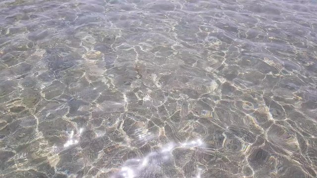 Clear water off the coast. clearly visible sandy seabed