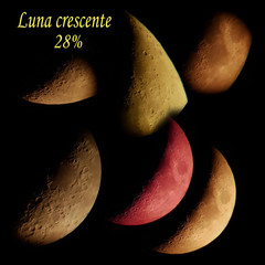 Luna crescente 28% © Steve Fossiant