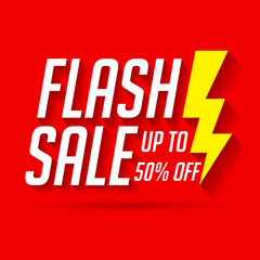 Sale label for banner and poster. Flash sale template
