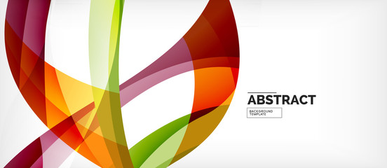 Obraz premium Colorful wave lines abstract background, color line for business or techno presentation