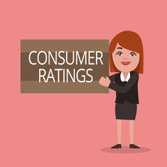 Conceptual hand writing showing Consumer Ratings. Business photo text feedback given by clients after buying product or service.