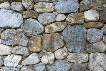 Closeup texture of stone wall. Horizontal color photography.