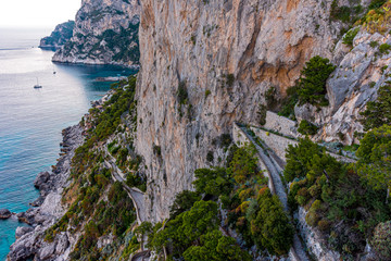 taly, Capri, view of the old Krupp road going to Marina Piccola,