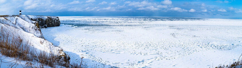 drifting ice in the sea