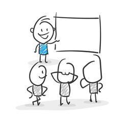 Stickman Blue: Presentation, Lesson, School. (Nr. 25)	