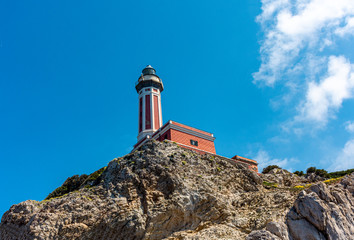 Italy, Capri, lighthouse panorama