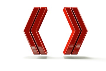 punctuation marks. with background, 3d image