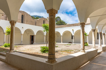 Italy, Capri, cloister and interiors of a Charterhouse