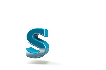 3d letter collection with white background