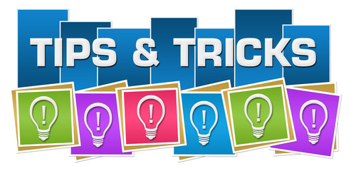Tips And Tricks Bulbs Blue Colorful Squares Boxes 