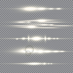 Abstract lines with glow light effect. Glow special light effect. Glowing lines on transparent background. 