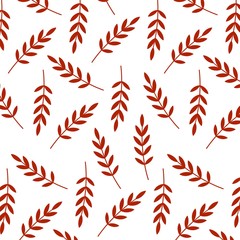 Set of leaves. Seamless pattern. Vector illustration. Best for autumn design. Fall elements