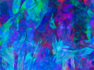 Digital art abstract pattern. Hand drawing modern style art print. Futuristic artwork. Contemporary painting wall decor. Oil on canvas. Brushstrokes of paint in warm colors. Psychedelic design texture