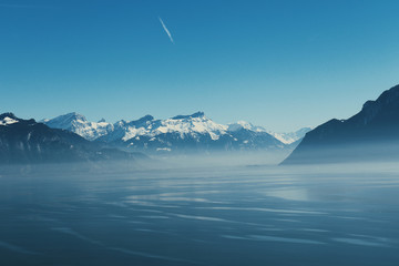 Point de vue d'une montagne