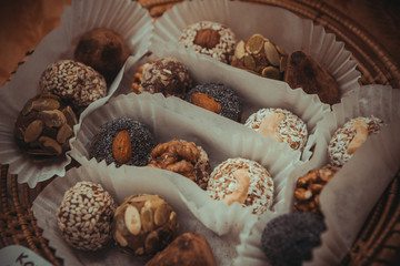 Raw vegan carob sweets