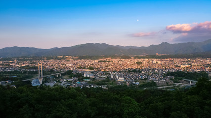 秩父市 夕景 秩父ミューズパーク展望台から