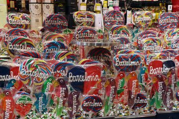 Barcelona Sweet Lollipop in La Boqueria market