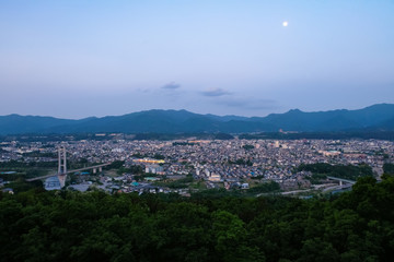 秩父市 夕景 秩父ミューズパーク展望台から