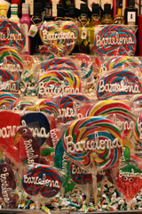 Barcelona Sweet Lollipop in La Boqueria market