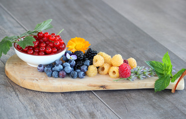 Frische Beeren aus dem Garten zum vernaschen!