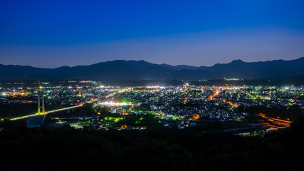 秩父市 夜景 秩父ミューズパーク展望台から
