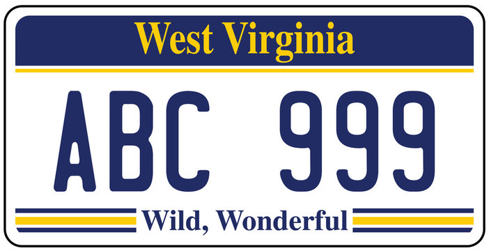 Vehicle registration plates of West Virginia