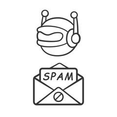 Spambot linear icon