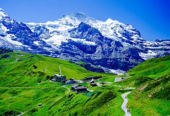 Fototapeta na wymiar Jungfrau in alps