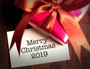 Merry Christmas 2019 with gift.